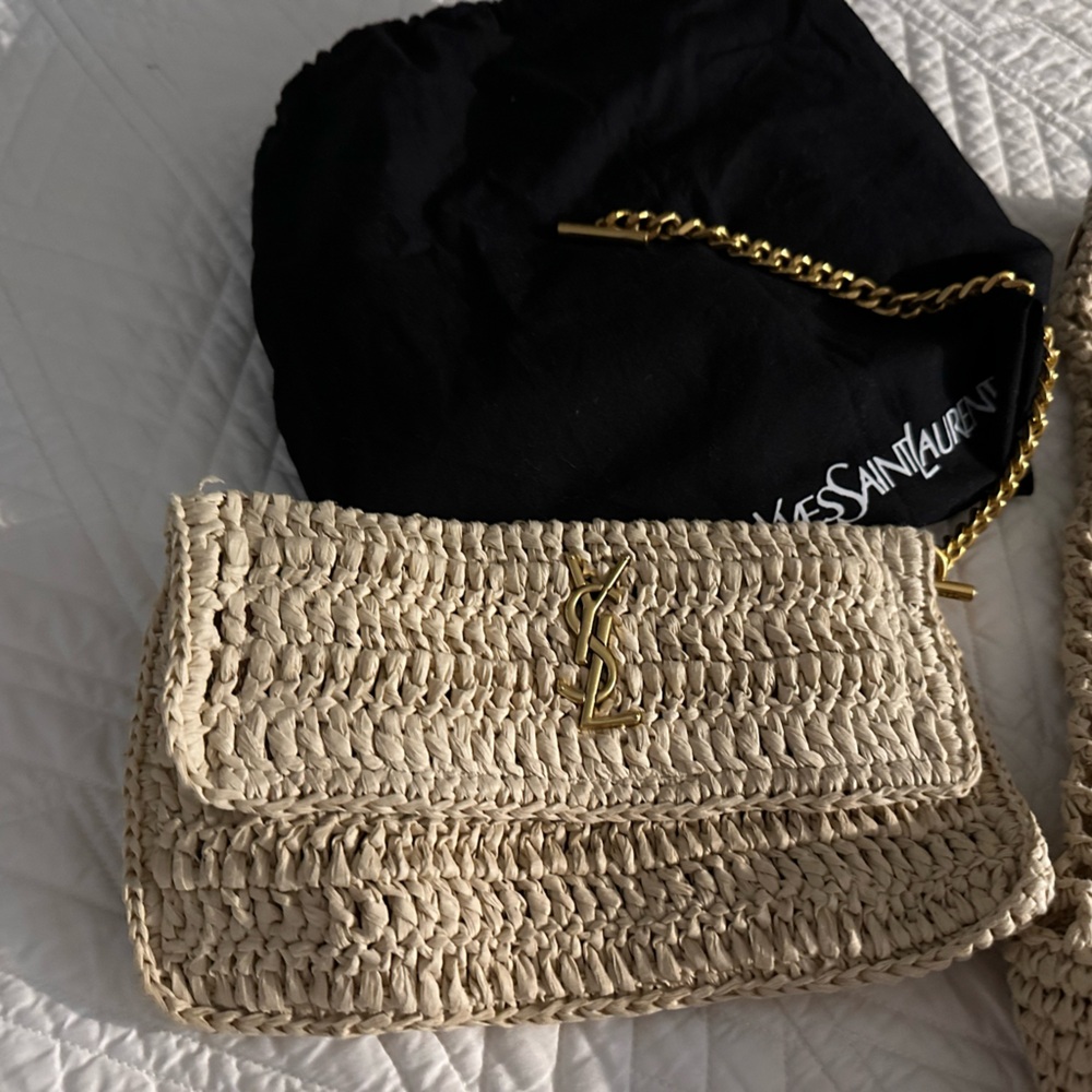 YSL Rafia Pouch